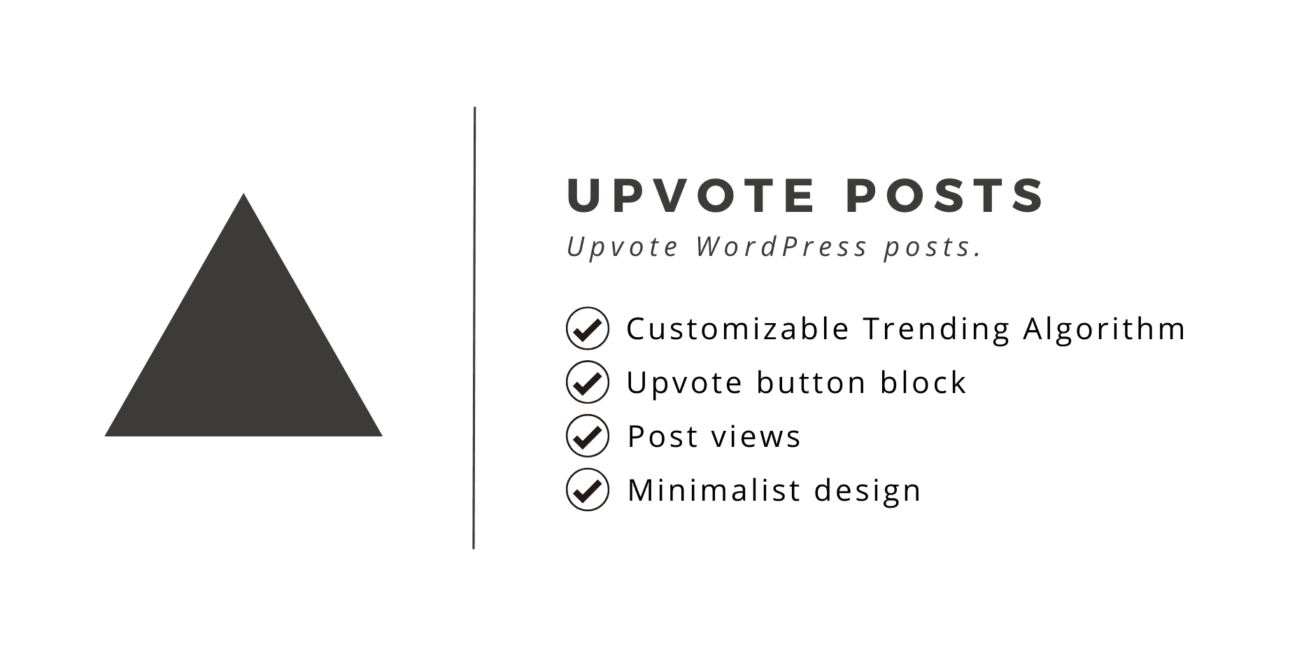 Upvote Posts banner than lists key features.